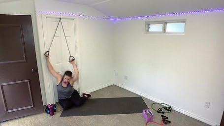 P90X resistance bands only with Holly